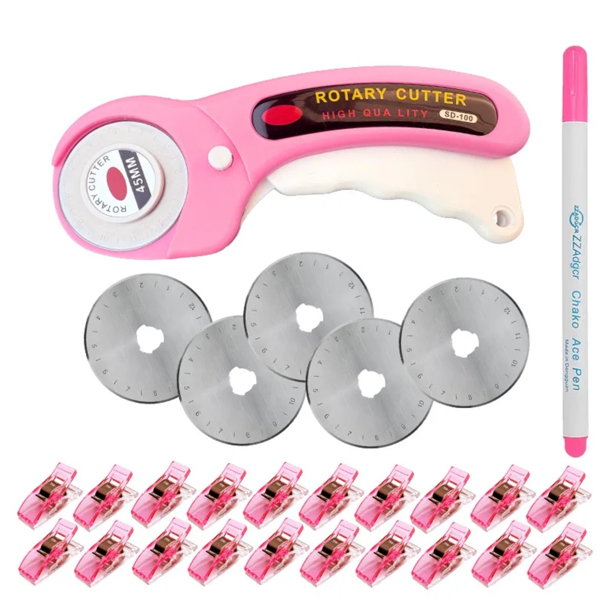 Rotary Cutter For Fabric 45Mm - 45mm roze patchwork roterende snijder kleur
