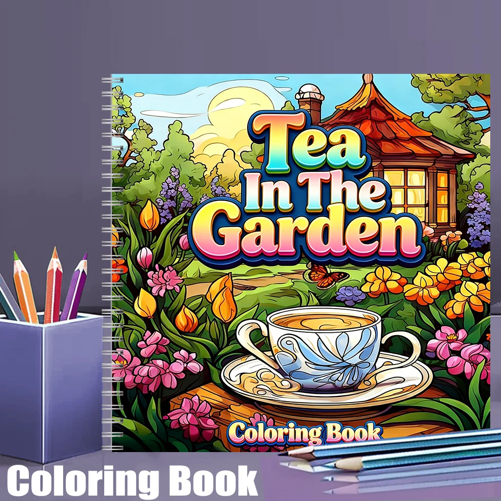 Painting Supplies - Tea In The Gardens kleurboek voor
