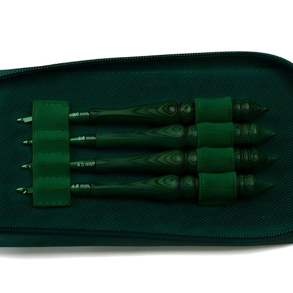 Haaknaaldenset, groen, met syn - Wooden Crochet Hooks Ergonomic Handle recensie en prijs