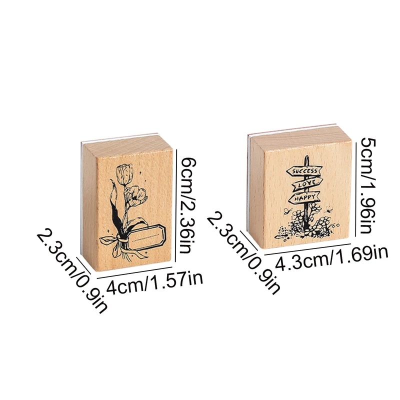 Vintage houten rubberstempels, - Scrapbooking recensie en prijs