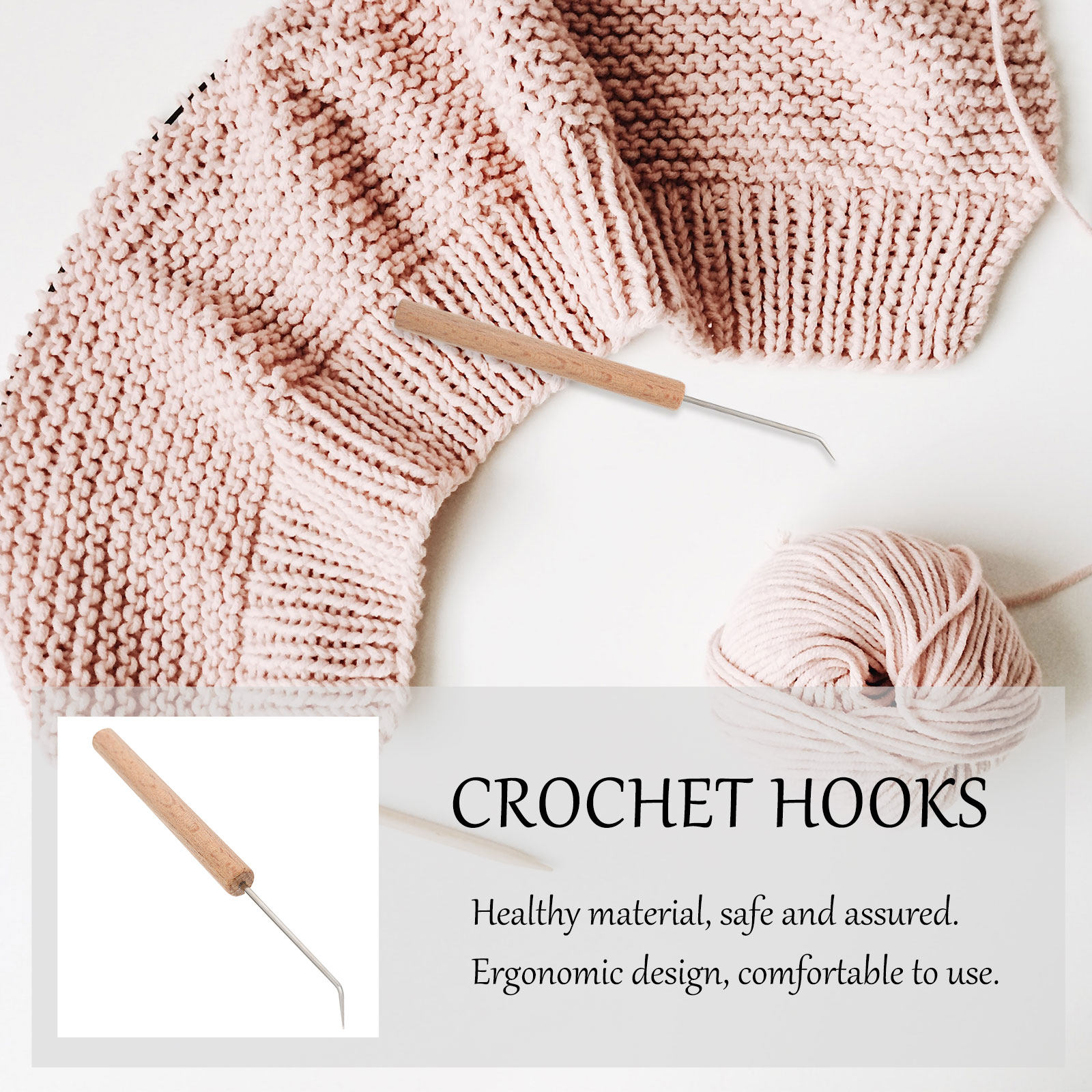 1 stuk haaknaald met houten ha - Wooden Crochet Hooks Ergonomic Handle recensie en prijs