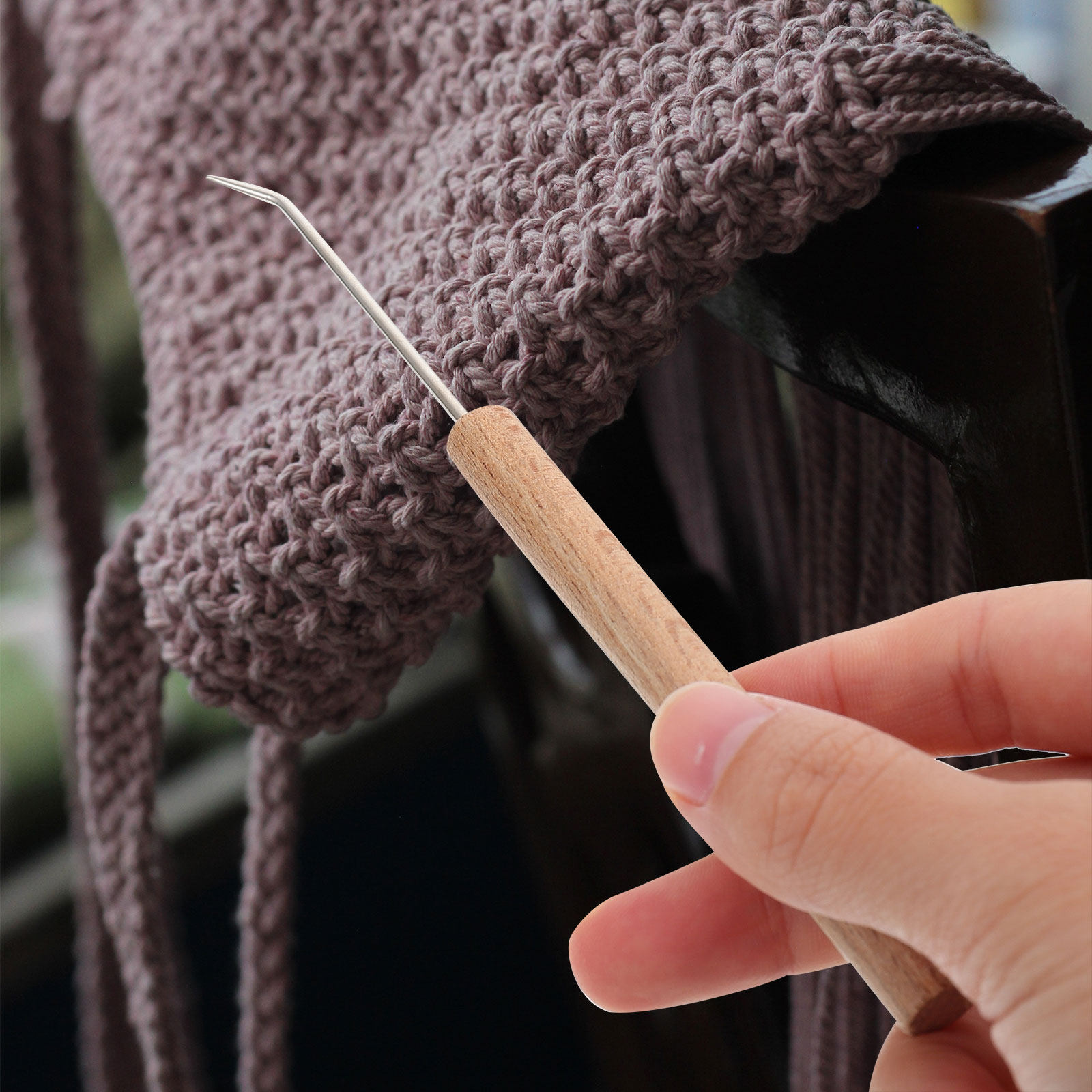1 stuk haaknaald met houten ha - Wooden Crochet Hooks Ergonomic Handle recensie en prijs
