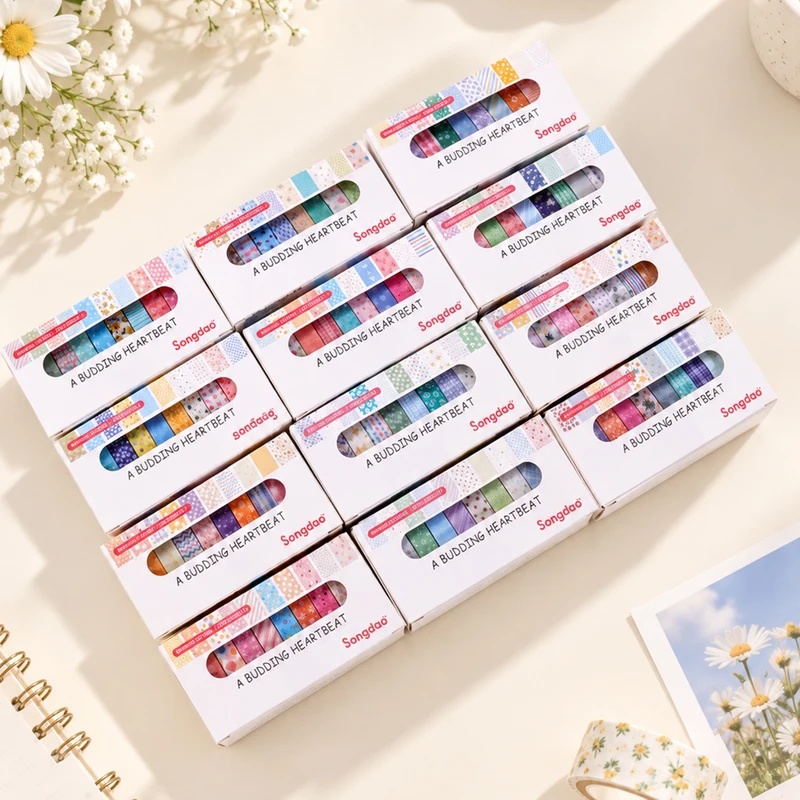 10 rollen washi-tape met bloem - Scrapbooking recensie en prijs