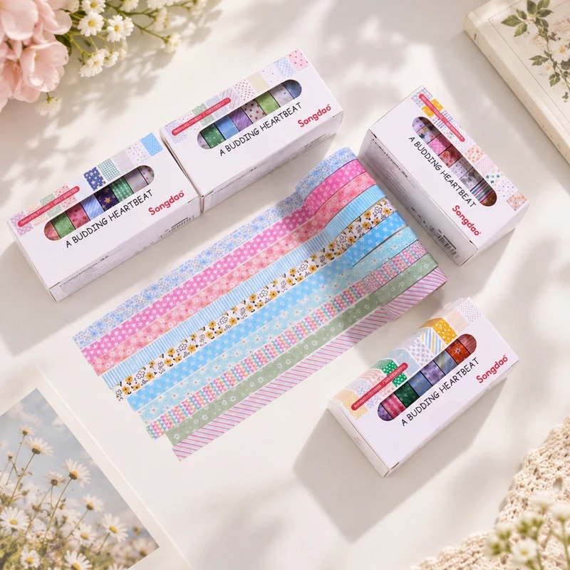 10 rollen washi-tape met bloem - Scrapbooking recensie en prijs