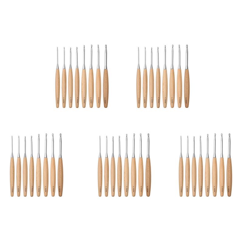 M12K – set van 40 houten haakn - Wooden Crochet Hooks Ergonomic Handle recensie en prijs