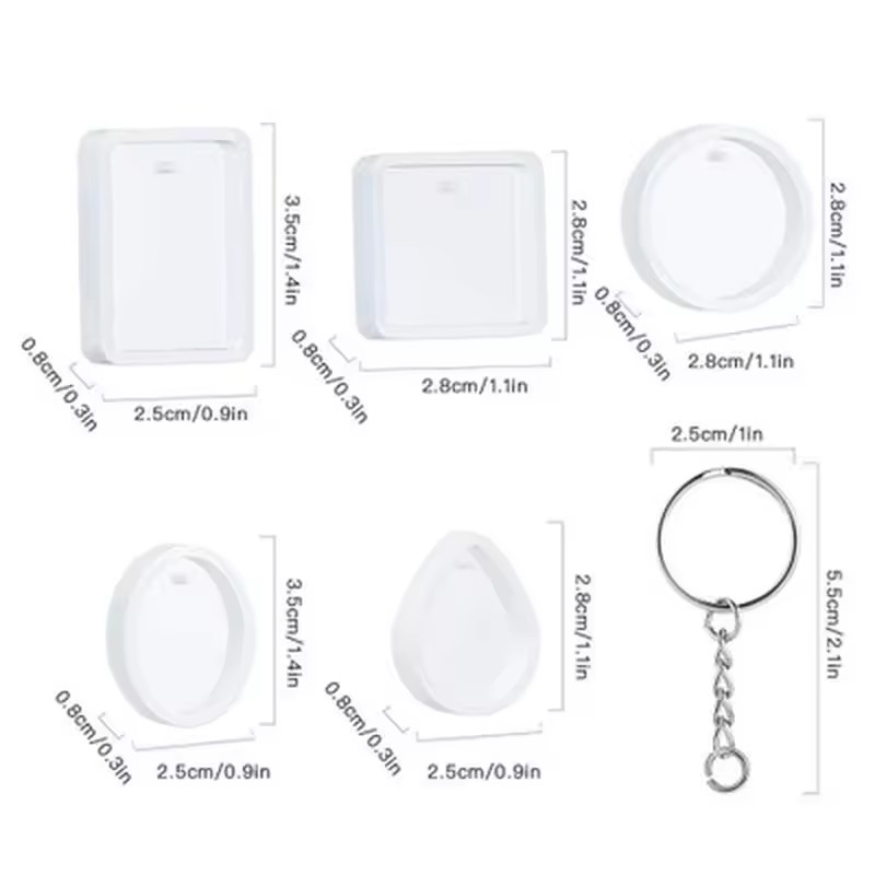 20 stuks/set DIY sleutelhanger - Silicone Epoxy Resin Molds Set recensie en prijs